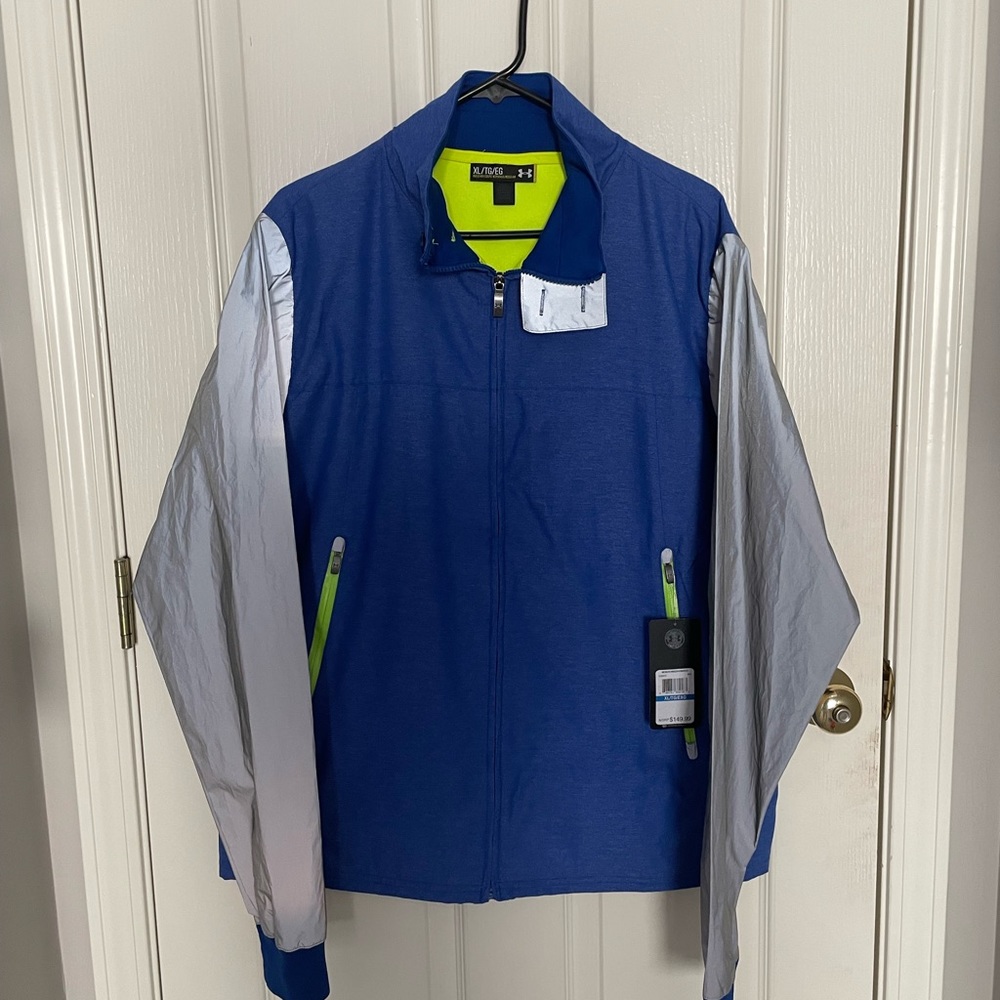 Blue and Silver Under Armour jacket